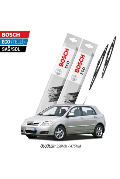 Toyota Corolla Hatchback 2006 Model Silecek Takımı Bosch Eco (telli) ürün görseli 1