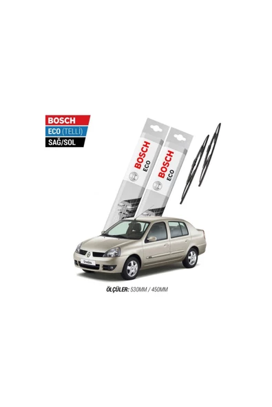 Renault Symbol 2004 Model Silecek Takımı Bosch Eco (telli) ürün görseli 1