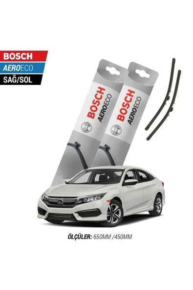 Honda Civic Sedan Fc5 2017-2021 Model Bosch Aeroeco Muz Silecek Takımı ürün görseli 1
