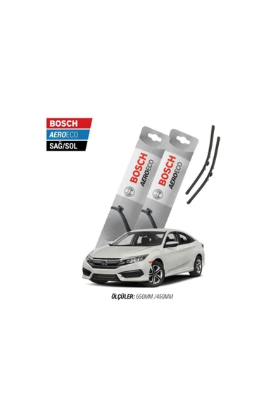 Honda Civic Sedan Fc5 2020 Model Bosch Aeroeco Muz Silecek Takımı