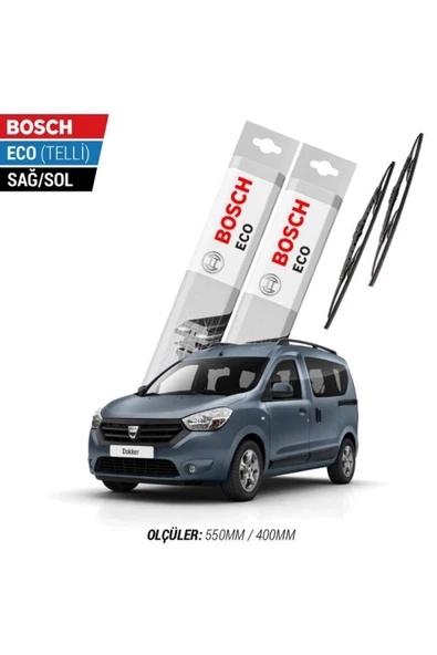 Dacia Dokker 2014 Model Silecek Takımı Bosch Eco (telli) ürün görseli 1