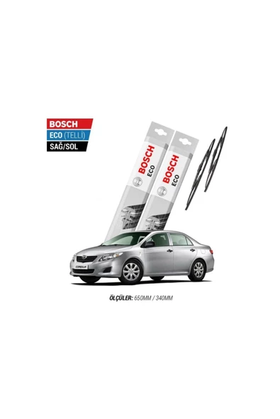 Toyota Corolla 2011 Model Silecek Takımı Bosch Eco (telli) ürün görseli 1