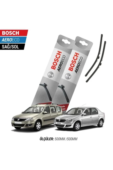 Dacia Logan 2004-2015 Aralık Model Bosch Aeroeco Muz Silecek Takımı ürün görseli 1
