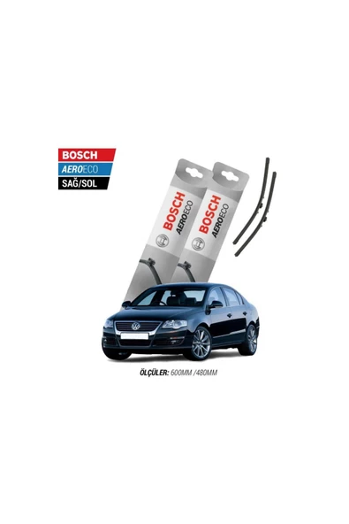 Volkswagen Passat B6 2010 Model Bosch Aeroeco Muz Silecek Takımı ürün görseli 1