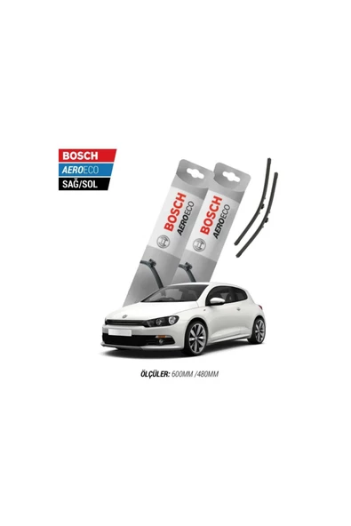 Volkswagen Scirocco 2010 Model Bosch Aeroeco Muz Silecek Takımı ürün görseli 1