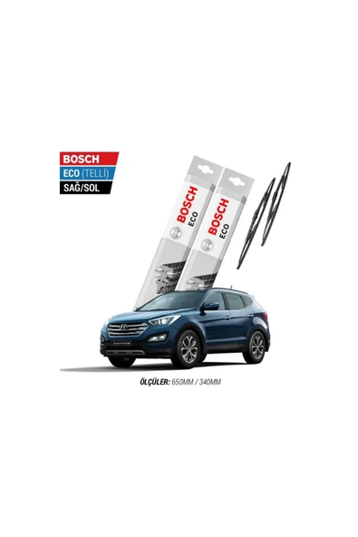 Hyundai Santa Fe 2014 Model Silecek Takımı Bosch Eco (Telli)