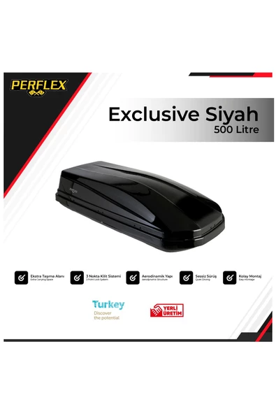 Perflex Exclusıve Port Bagaj 500 Litre DESENLİ Siyah