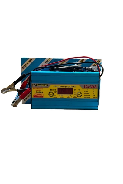 Baybars Akıllı Hızlı Akü Şarj Cihazı 12 Volt 30 Amper Dijital Akıllı Akü Şarj Cihazı