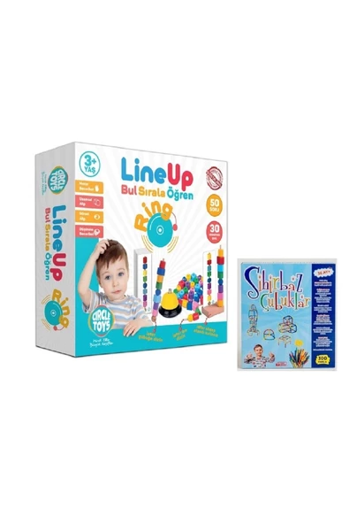 Circle Toys Line Up Ring Bul Sırala Öğren Aktivite Seti ve Sihirli Çubuklar