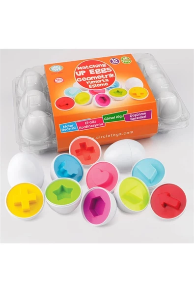 Circle Toys Geometrik Yumurta Eşleme 15 Li