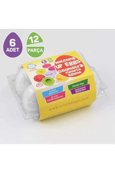 Circle Toys Geometrik Yumurta Eşleme Oyunu 6'lı