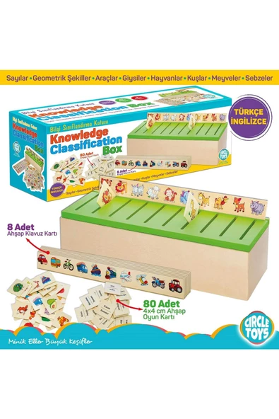 Circle Toys Ahşap Bilgi Sınıflandırma Kutusu