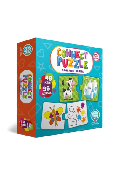 Circle Toys Özlem Toys Connect Puzzle Algılama Bağlantı Kurma Dikkat Kartları 48 Kart 96 Görsel