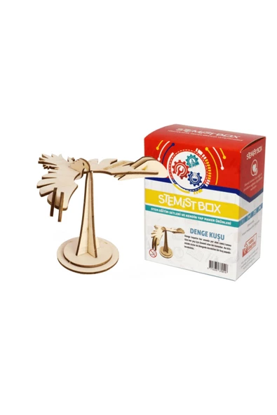 Stemist Box Denge Kuşu - Ağırlık Merkezi Deney Seti (Eğitici Ve Öğretici Ahşap Oyuncak)