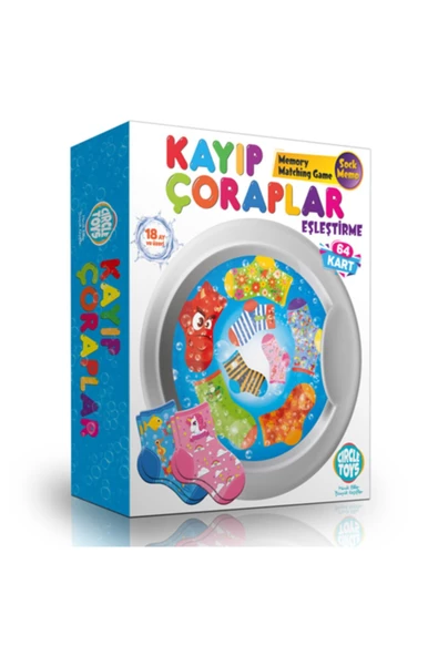 Circle Toys 64 Parça Okul Öncesi Kayıp Çoraplar Eşleştirme Beceri Zeka Dikkat Odaklanma Motor Gelişim Oyunu