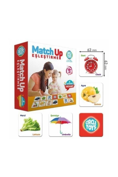 Circle Toys 140 Adet Match Up Eşleştirme Anlama Konuşabilme Ve Ifade Edebilme Zeka Kartları