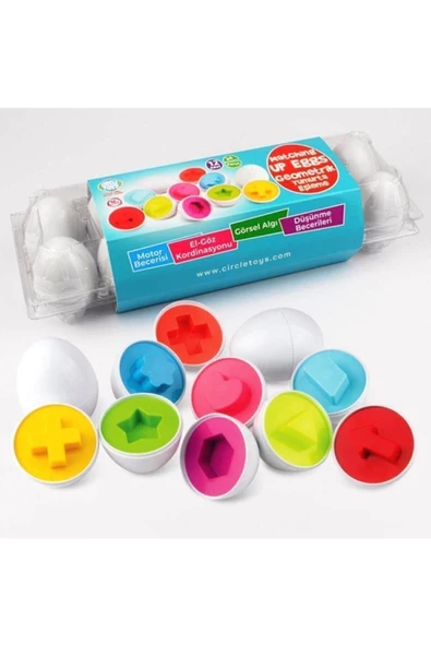 Circle Toys 12'li Şekilli Yumurtalar