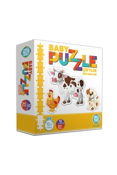 Circle Toys Özlem Toys Baby Puzzle Çiftlik Hayvanları Eğitici Görsel Algı Koordinasyon Becerisi