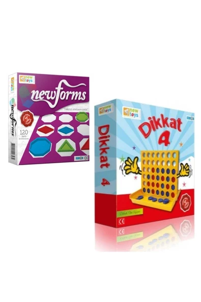 NewToys Dikkat 4 Ve Newforms Oyunu, Dikkat 4, Meta-forms, Metaforms, Hedef 4, Connect 4, Dikkat 4 Oyunu