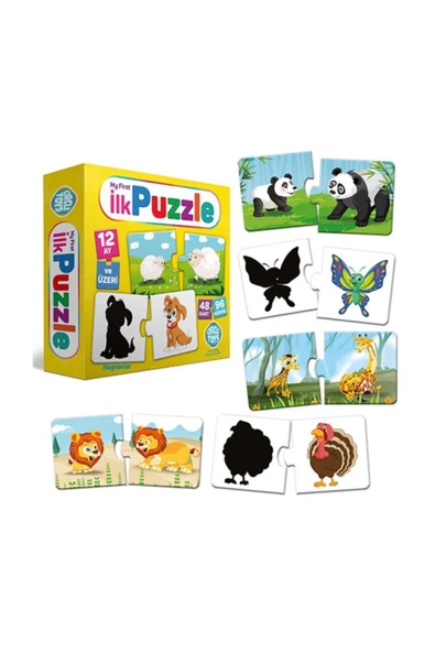 Circle Toys Ilk Puzzle Setim 48 Kart Puzzle Eşleştirme Oyunu My First Puzzle