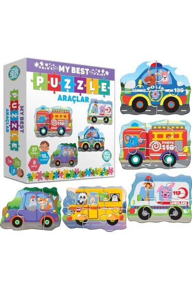 Circle Toys My Best Puzzle Araçlar 18 Ay+ 39 Parça