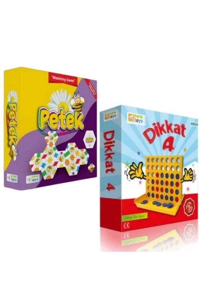 NewToys Dikkat 4 Ve Petek Oyunu, Dikkat 4, Petek Zeka Oyunu, Hedef 4, Petek Oyunu, Connect 4