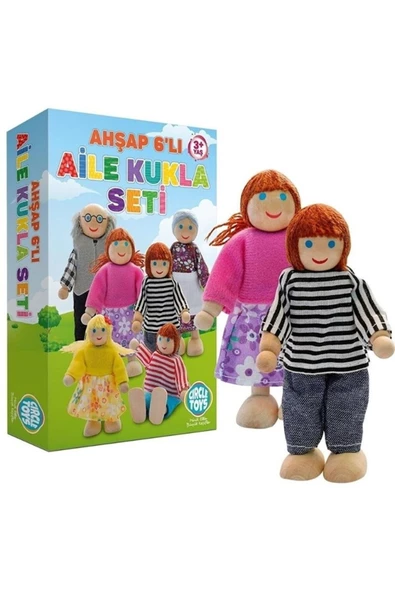 Circle Toys 6'lı Ahşap Aile Seti