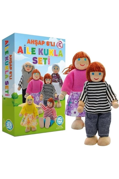 Circle Toys Ahşap Aile Seti 6 Parça