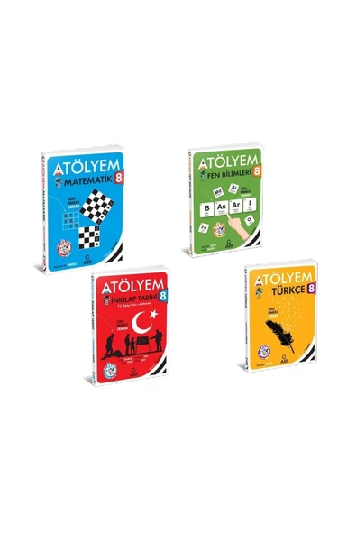 Arı Yayıncılık 8.sınıf Atölyem Soru Bankası 4 Lü Set (mat-fen-türkçe-inkılap)