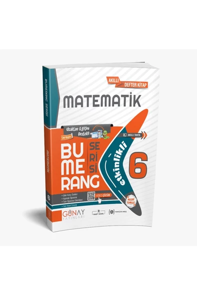 Günay Yayınları Yeni Müf. 6. Sınıf Matematik Bumerang Etkinlikli Kitap Konu Anlatımlı Soru Bankası