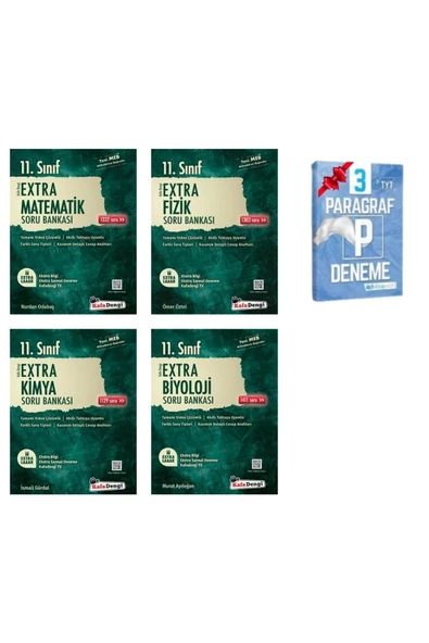 Kafa Dengi Yayınları 11.sınıf Extra Matematik Fizik Kimya Ve Biyoloji Soru Bankası