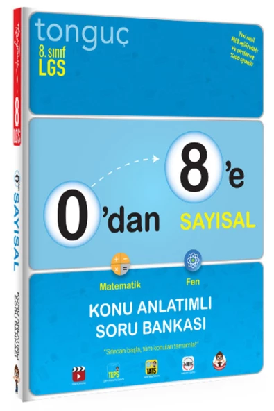 Tonguç Yayınları 0'dan 8'e Sayısal Konu Anlatımlı Soru Bankası