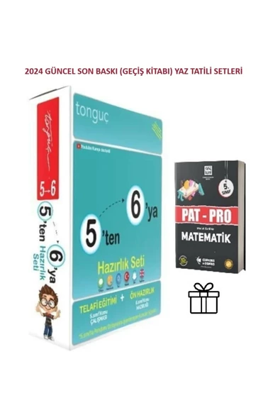 Tonguç Yayınları 5'ten 6'ya Hazırlık Seti (Yaz Tatili)  ve Pat-Pro Matematik Soru Bankası Kitabımız Hediye !!!