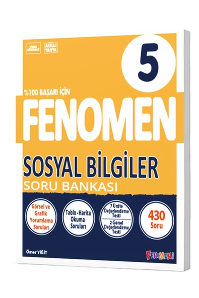 Kurmay Yayınları FENOMEN OKUL 5. SINIF SOSYAL BİLGİLER SORU BANKASI / 9786258450606