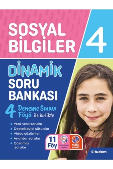 Tudem Yayınları TUDEM YAYINLARI 4.SINIF SOSYAL BİLGİLER DİNAMİK SORU BANKASI