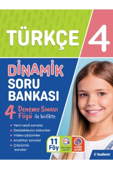 Tudem Yayınları TUDEM YAYINLARI 4.SINIF TÜRKÇE DİNAMİK SORU BANKASI