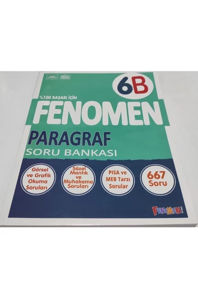 Fenomen Yayıncılık 6 PARAGRAF (B) SORU BANKASI YENİ KAPAK