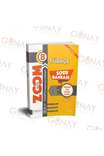 Günay Yayınları 8. Sınıf Zoom Serisi Türkçe Soru Bankası - Günay Yayınları