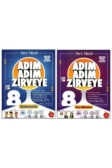 Newton Yayınları 8. Sınıf Lgs Matematik + Fen Adım Adım Zirveye Soru Bankası 2 Kitap