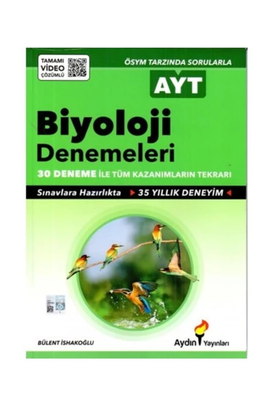 Aydın Yayınları Aydın Ayt Biyoloji Deneme