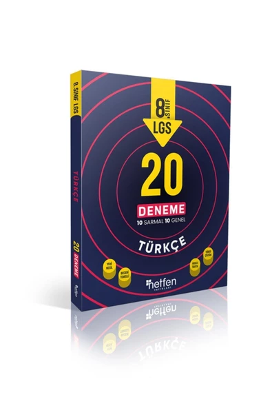 Netfen Yayınları Netfen 8. Sınıf Türkçe 20 Deneme (10 Sarmal+10 Genel)