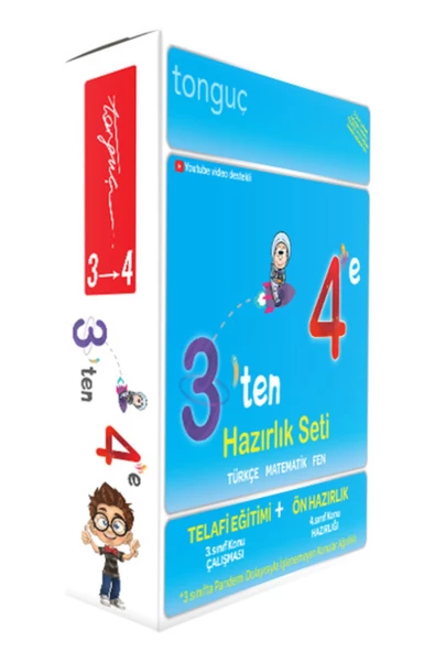 Tonguç Akademi 3'ten 4'e Hazırlık Seti Ve Telafi Kitabı