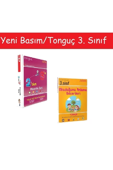 Tonguç Akademi Tonguç 2'den 3'e Hazırlık Seti & 3. Sınıf Türkçe Okuduğunu Anlama Becerileri