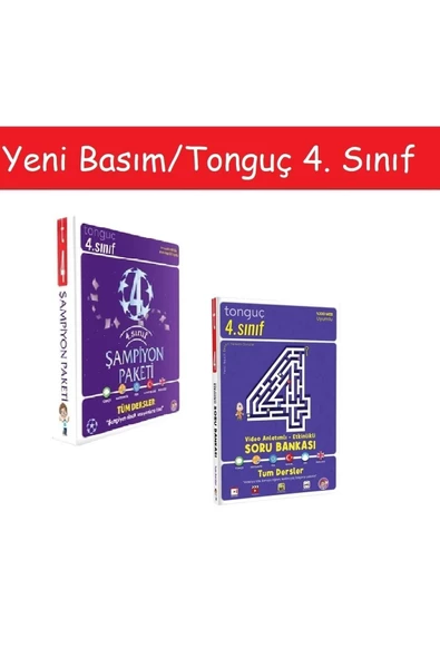 Tonguç Akademi Tonguç 4. Sınıf Şampiyon Paketi & 4. Sınıf Tüm Dersler Video Anlatımlı-etkinlikli Soru Bankası