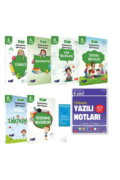 Binot Yayınları BİLSEM4. Sınıf Hazırlık Seti & 4. Sınıf Yazılı Notları 1. Dönem 1 ve 2. Yazılı + Kafa Defteri Hediye