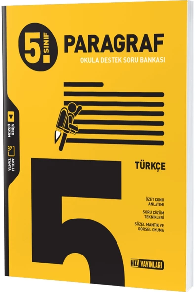 Hız Yayınları Yayınları 5 Sınıf Türkçe Paragraf Soru Bankası Yeni