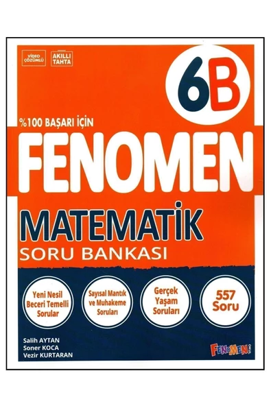 Fenomen Yayıncılık Fenomen 6. Sınıf Matematik Soru Bankası (B)