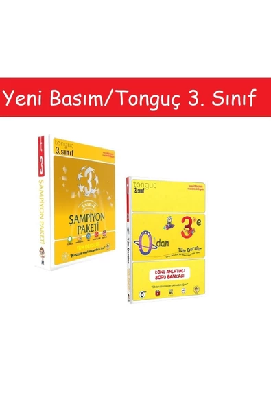 Tonguç Akademi Tonguç 3. Sınıf Şampiyon Paketi & 0'dan 3'e Konu Anlatımlı Soru Bankası