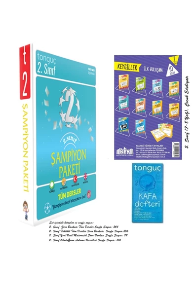Tonguç Akademi 2. Sınıf Şampiyon Paketi ve Keygiller – İlk Buluşma 10 Kitap – Her Kitap 64 Sayfa 2024