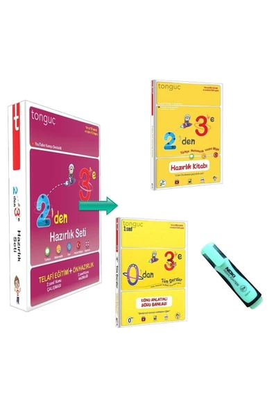 Tonguç Yayınları 3. Sınıf 2'den 3'e Hazırlık Seti + Noki Fosforlu Kalem